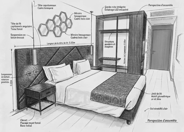 Hotel, Contemporary, Chic, Plan