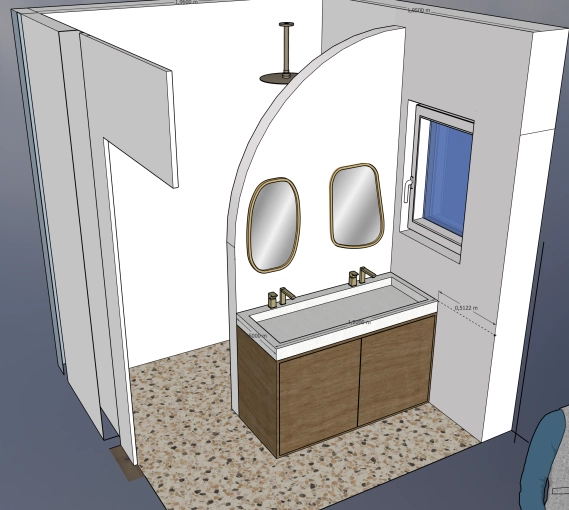 Contemporary, Bathroom, Chic, Plan, Renovation