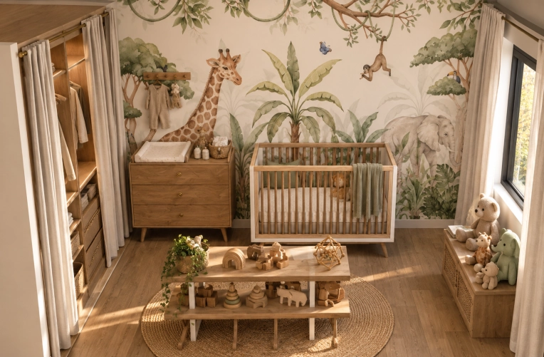 Contemporary, Room, Nature, Maximalist, 3D ambiance