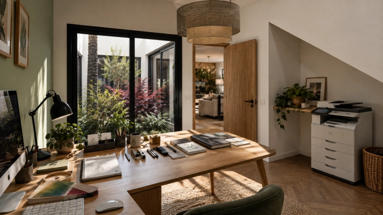 Scandinavian, Office, Full Project, Plan, Layout