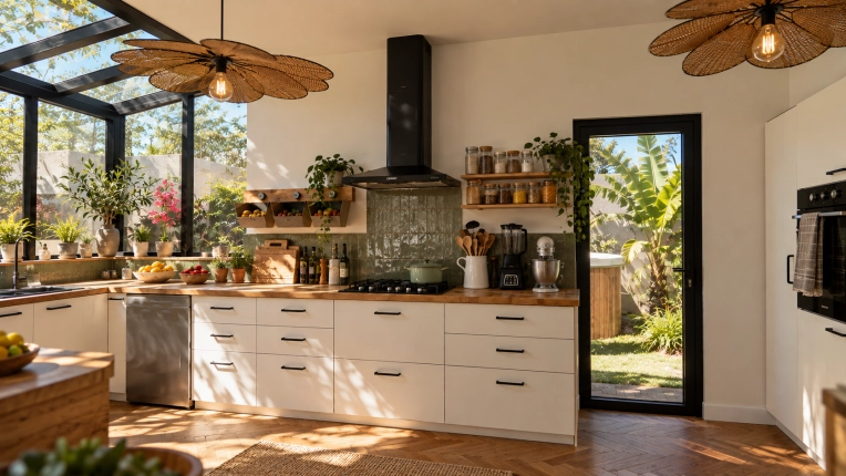 Kitchen, Nature, Full Project, Plan, Layout