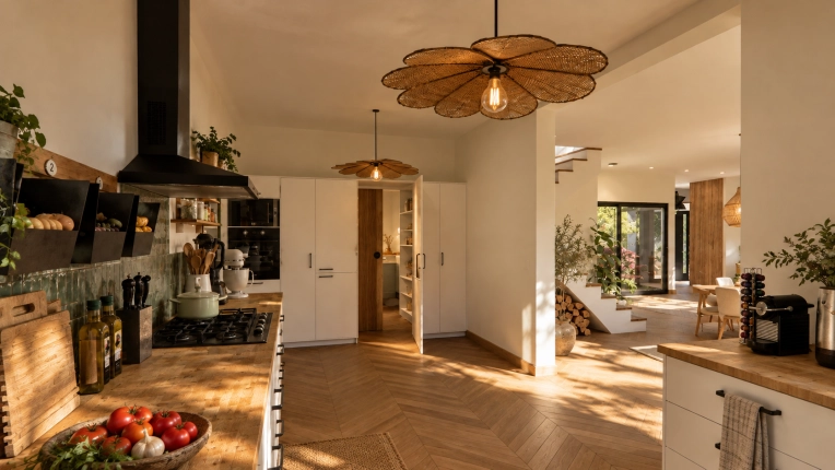 Kitchen, Nature, Full Project, Plan, Layout