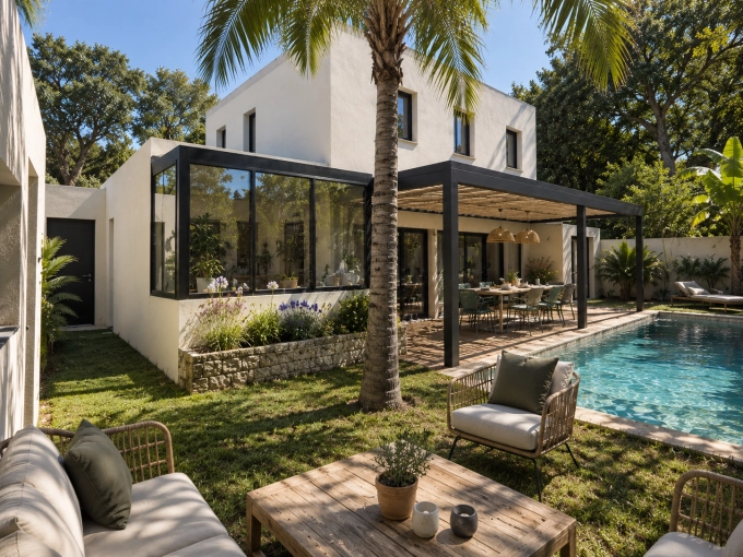 Outdoor/Garden, Nature, 3D ambiance, Plan, Layout