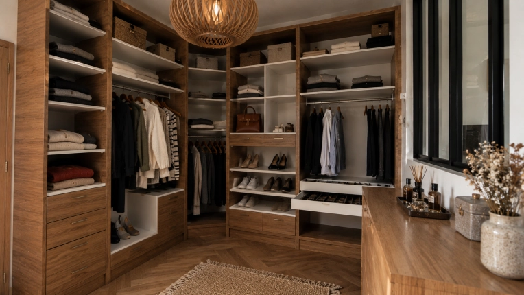 Chic, Dressing, 3D ambiance, Plan, Layout