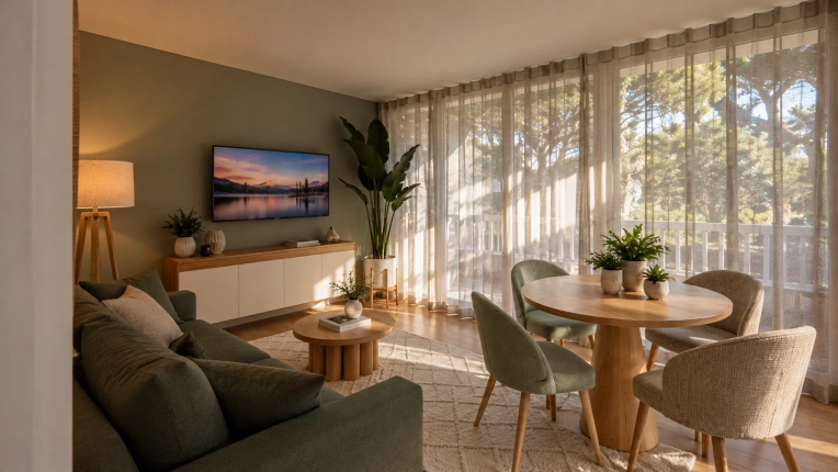 Scandinavian, Flats / Apartments, 3D ambiance, Plan, Renovation, Layout