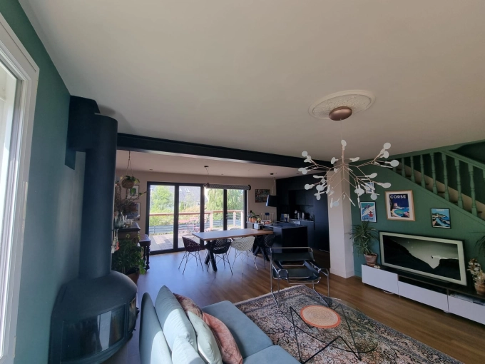 Contemporary, Chic, Living room, Plan, Renovation, Layout