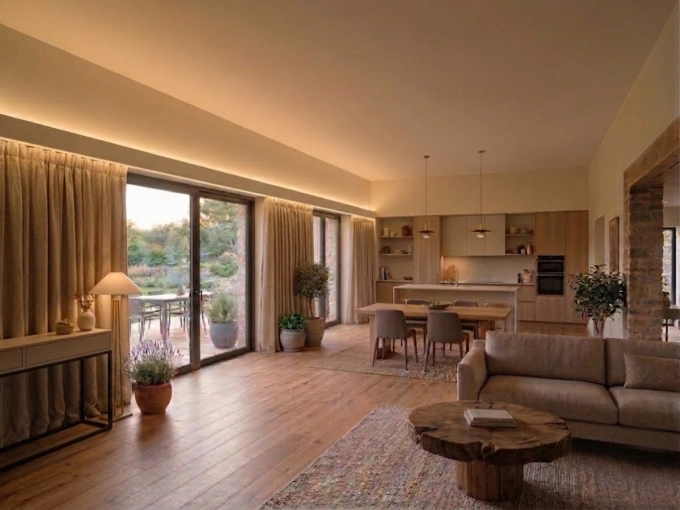 Minimalist, Contemporary, Living room, Full Project, Creation of exclusive furniture, 3D ambiance, Plan, Renovation, Layout